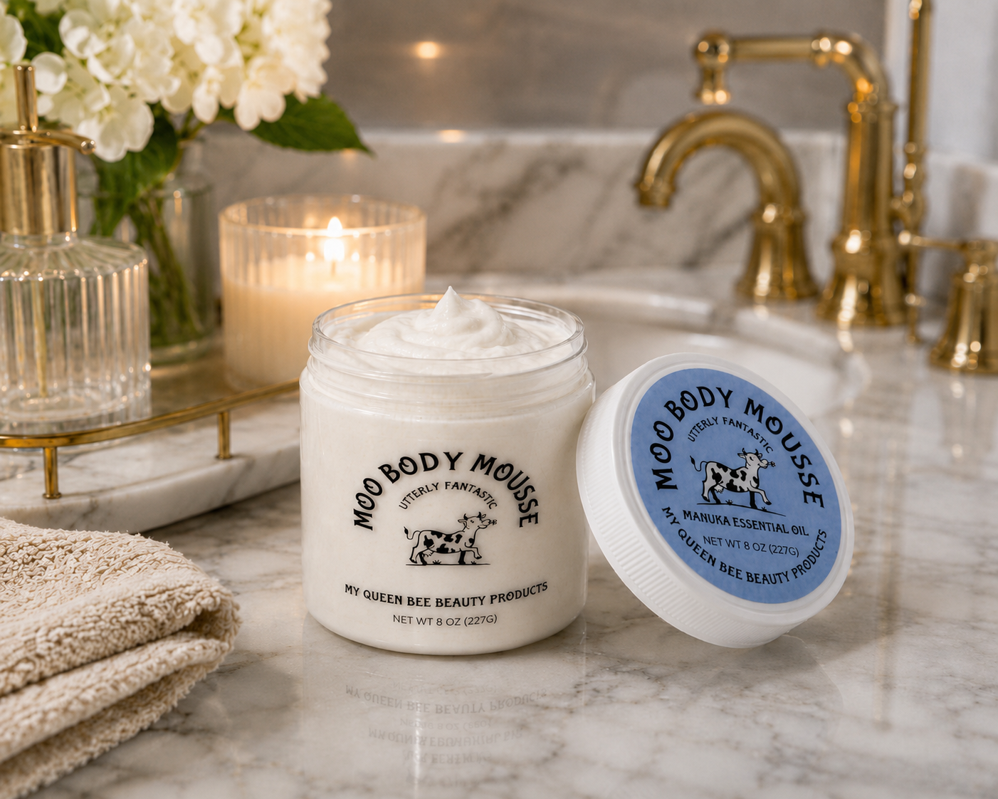 Moo Body Mousse - Grass-Fed Tallow Moisturizer ~ 8 oz